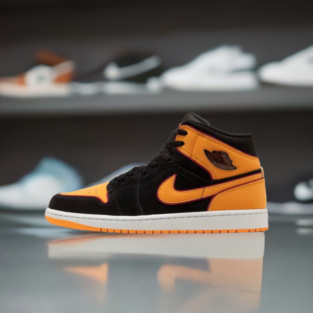 Air Jordan 1 Mid Fat Orange Tounge