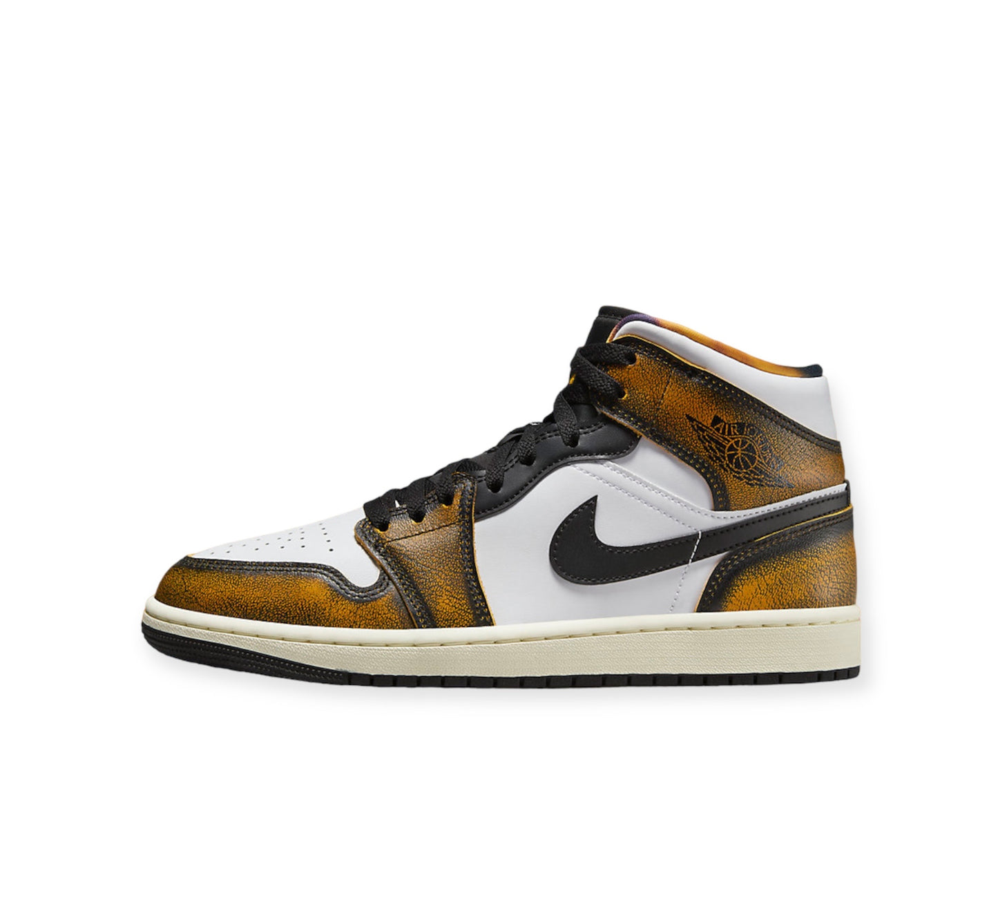 Air Jordan 1 Mid Orange Wear Away