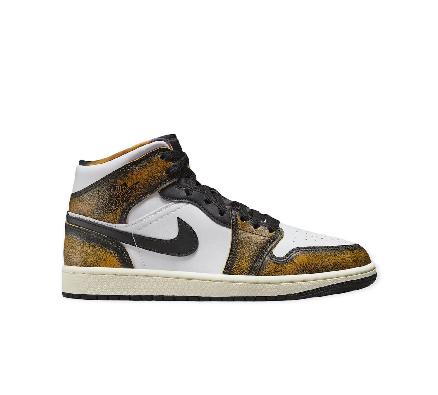 Air Jordan 1 Mid Orange Wear Away
