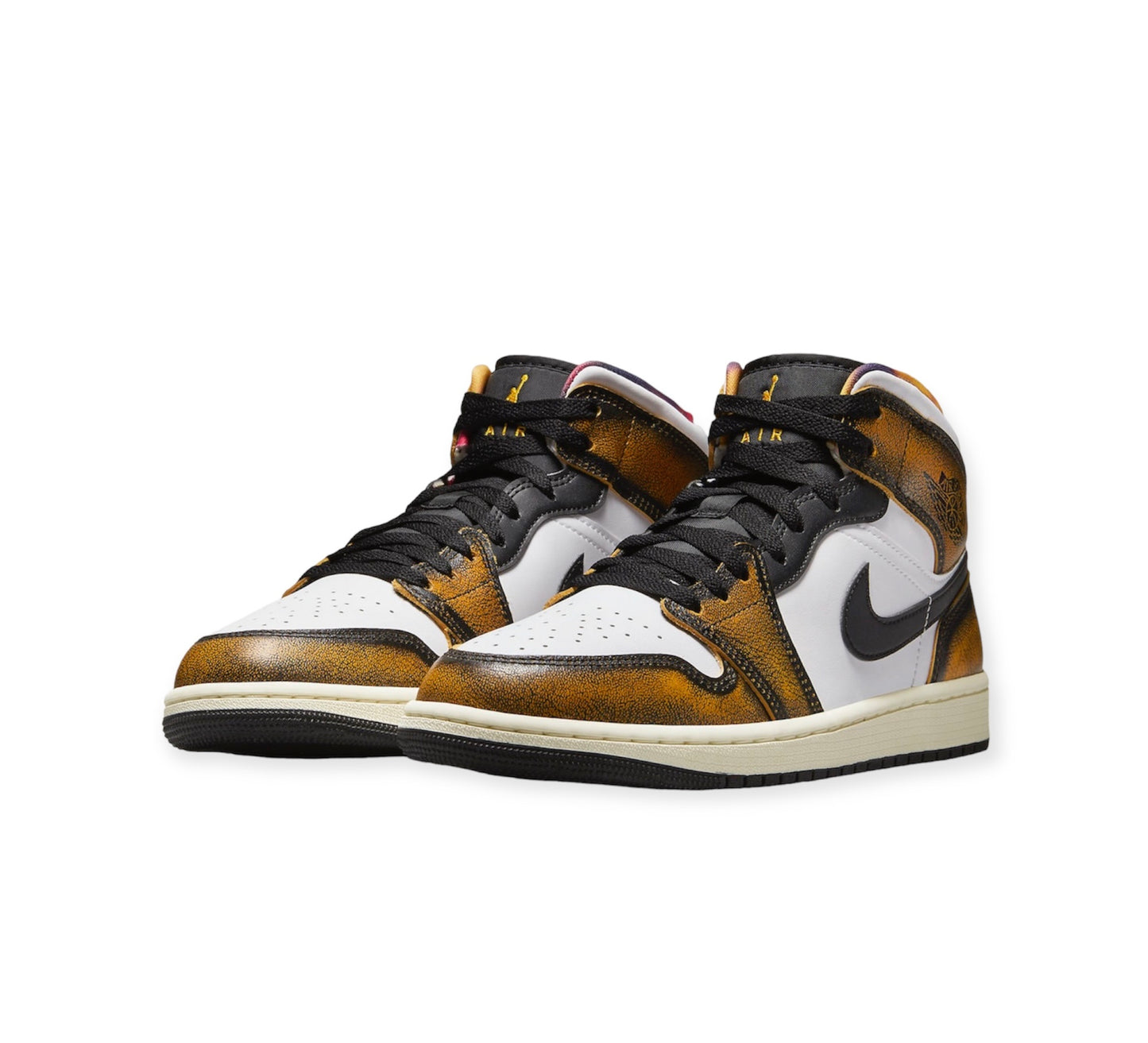 Air Jordan 1 Mid Orange Wear Away